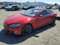 Salvage cars for sale at Vallejo, CA auction: 2014 Tesla Model S