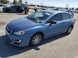 Salvage cars for sale at Rancho Cucamonga, CA auction: 2016 Subaru Impreza