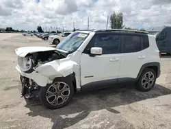 Jeep salvage cars for sale: 2016 Jeep Renegade Limited