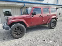 Salvage cars for sale at Earlington, KY auction: 2012 Jeep Wrangler Unlimited Sahara