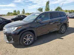 Salvage cars for sale at Montreal Est, QC auction: 2018 Toyota Highlander SE