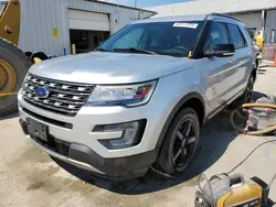 Salvage cars for sale at Pekin, IL auction: 2017 Ford Explorer XLT