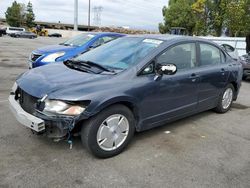 Salvage cars for sale from Copart Rancho Cucamonga, CA: 2007 Honda Civic Hybrid