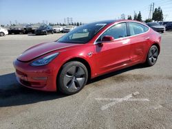 Salvage cars for sale at Rancho Cucamonga, CA auction: 2019 Tesla Model 3