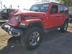 Salvage cars for sale at Mercedes, TX auction: 2019 Jeep Wrangler Unlimited Sahara