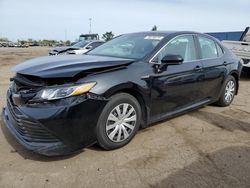 Salvage cars for sale at Woodhaven, MI auction: 2018 Toyota Camry LE