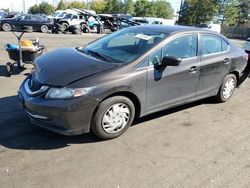 Salvage cars for sale from Copart Denver, CO: 2014 Honda Civic LX