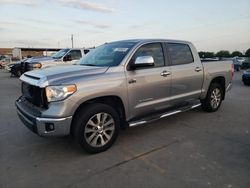 Salvage cars for sale at Grand Prairie, TX auction: 2017 Toyota Tundra Crewmax Limited