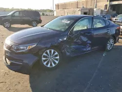 Salvage cars for sale at Fredericksburg, VA auction: 2018 KIA Optima EX