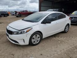 Salvage cars for sale at Houston, TX auction: 2017 KIA Forte LX