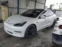 Salvage cars for sale at Cartersville, GA auction: 2021 Tesla Model 3