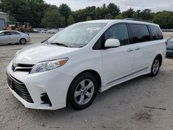 Salvage cars for sale at Mendon, MA auction: 2020 Toyota Sienna LE