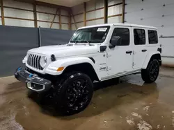 Jeep salvage cars for sale: 2024 Jeep Wrangler Sahara 4XE