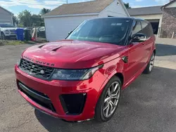 Salvage cars for sale at East Granby, CT auction: 2019 Land Rover Range Rover Sport SVR