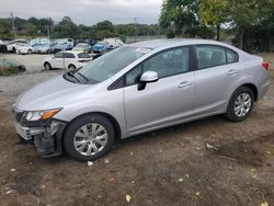 Honda salvage cars for sale: 2012 Honda Civic LX