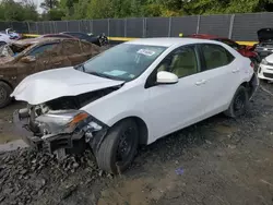 Salvage cars for sale at Waldorf, MD auction: 2017 Toyota Corolla L