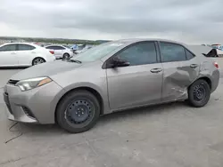 Salvage cars for sale at Grand Prairie, TX auction: 2015 Toyota Corolla L