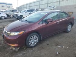 Flood-damaged cars for sale at auction: 2012 Honda Civic LX