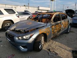 Salvage cars for sale at Chicago Heights, IL auction: 2018 Infiniti Q50 Luxe