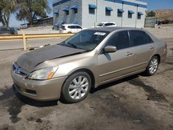 Salvage cars for sale at Albuquerque, NM auction: 2007 Honda Accord EX