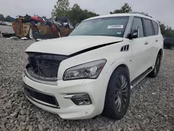 Salvage cars for sale at Cahokia Heights, IL auction: 2017 Infiniti QX80 Base