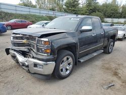 Salvage trucks for sale at Davison, MI auction: 2014 Chevrolet Silverado K1500 LTZ