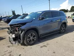 Salvage cars for sale from Copart Miami, FL: 2019 Toyota Highlander LE