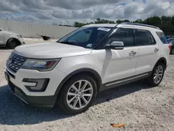 Salvage cars for sale at New Braunfels, TX auction: 2016 Ford Explorer Limited