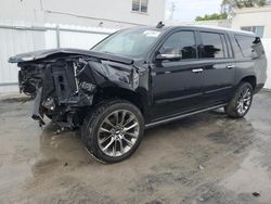 Salvage cars for sale at Opa Locka, FL auction: 2019 Cadillac Escalade ESV Premium Luxury