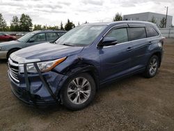 Toyota salvage cars for sale: 2015 Toyota Highlander XLE