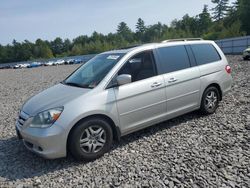 Salvage cars for sale at Windham, ME auction: 2006 Honda Odyssey EXL