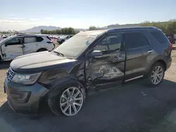 Salvage cars for sale at Las Vegas, NV auction: 2016 Ford Explorer Limited