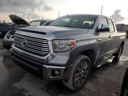 Salvage cars for sale at Riverview, FL auction: 2014 Toyota Tundra Double Cab Limited