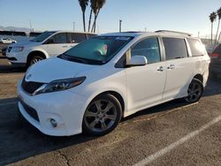 Salvage cars for sale at Van Nuys, CA auction: 2016 Toyota Sienna SE