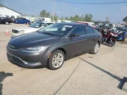 Salvage cars for sale at Pekin, IL auction: 2015 Chrysler 200 Limited