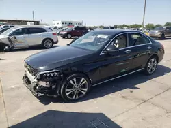 Salvage cars for sale at Grand Prairie, TX auction: 2019 Mercedes-Benz C300