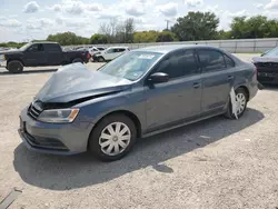 Salvage cars for sale at San Antonio, TX auction: 2016 Volkswagen Jetta S