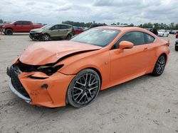 Salvage cars for sale at Houston, TX auction: 2015 Lexus RC 350