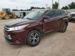 Salvage cars for sale at Oklahoma City, OK auction: 2019 Toyota Highlander LE