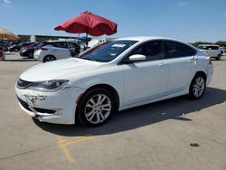 Salvage cars for sale at Grand Prairie, TX auction: 2015 Chrysler 200 Limited