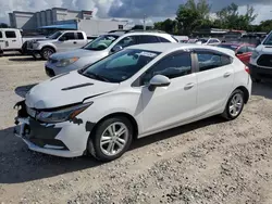 Chevrolet salvage cars for sale: 2018 Chevrolet Cruze LT