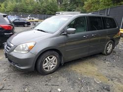 Honda salvage cars for sale: 2007 Honda Odyssey EXL