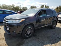 Toyota salvage cars for sale: 2017 Toyota Highlander SE