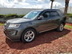 Salvage cars for sale at Fort Pierce, FL auction: 2017 Ford Explorer Limited