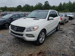 Mercedes-Benz salvage cars for sale: 2012 Mercedes-Benz ML 350 4matic