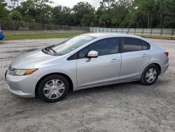 Vehiculos salvage en venta de Copart Fort Pierce, FL: 2012 Honda Civic Hybrid L