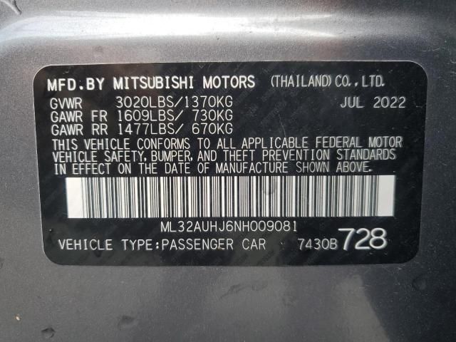 2022 Mitsubishi Mirage ES