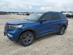 Salvage cars for sale at Houston, TX auction: 2022 Ford Explorer XLT