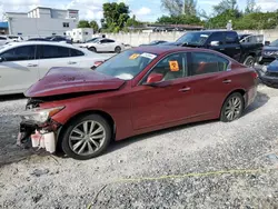 Buy Salvage Cars For Sale now at auction: 2015 Infiniti Q50 Base