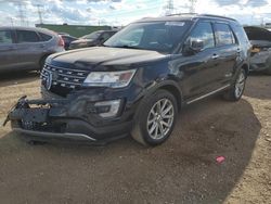 Salvage cars for sale at Elgin, IL auction: 2016 Ford Explorer Limited